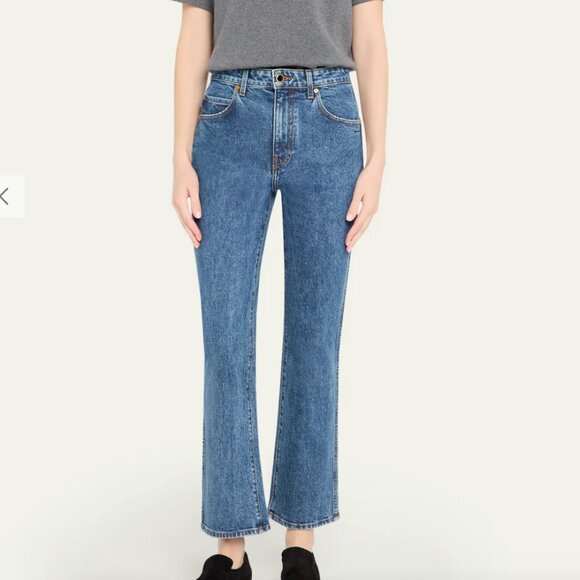 Khaite The Vivian Cropped Boot-Cut Jeans sz 28 - Picture 8 of 8